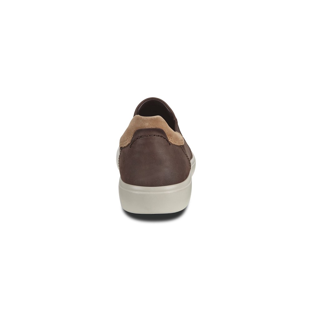 ECCO Mens Slip On Brown - Soft 7 Sneakerss - ESI-831952